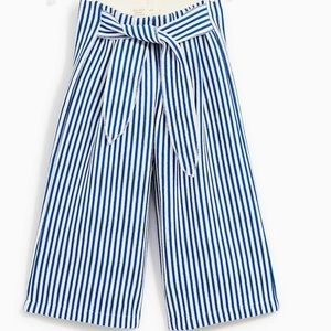 Zara Girls Blue & White Striped Pants